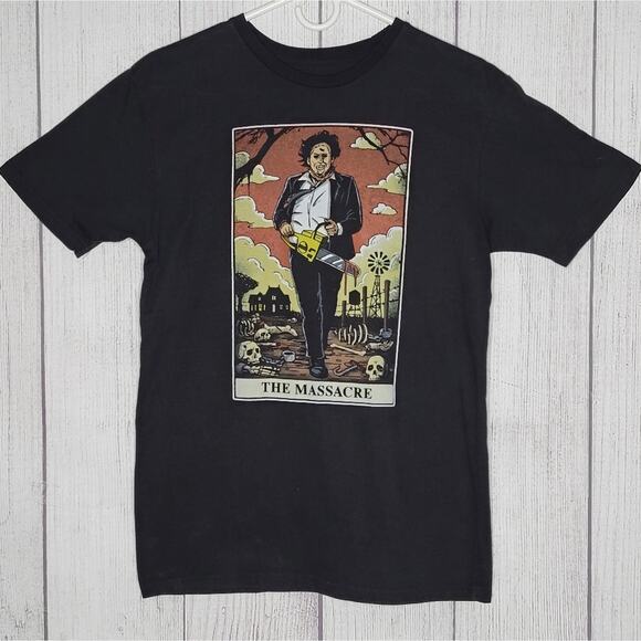 Texas Chainsaw Massacre Tarot Card T-Shirt, size Medium - Picture 1 of 4